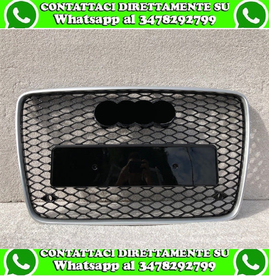 GRIGLIA ANTERIORE BORDO CROMATO AUDI Q7 4L 2006-2014 CALANDRA RSQ7 NIDO D'APE