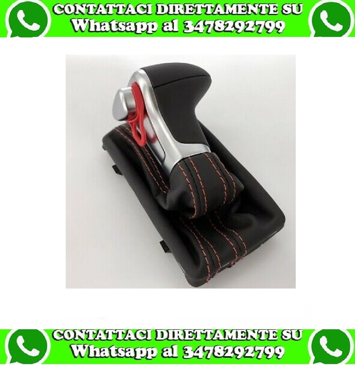 AUDI A4 B8 8K POMELLO DEL CAMBIO AUTOMATICO CUOIO LOOK S LINE CUCITURE ROSSE AUTOELEGANCERICAMBI