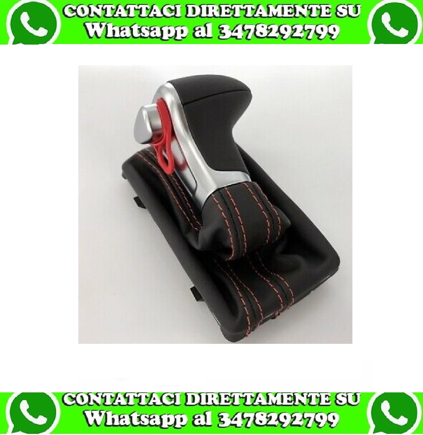 AUDI A4 B8 8K POMELLO DEL CAMBIO AUTOMATICO CUOIO LOOK S LINE CUCITURE ROSSE AUTOELEGANCERICAMBI