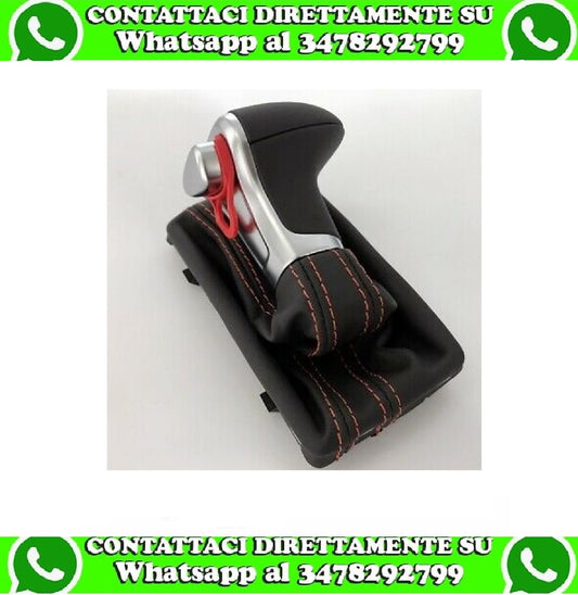 AUDI A4 B8 8K POMELLO DEL CAMBIO AUTOMATICO CUOIO LOOK S LINE CUCITURE ROSSE AUTOELEGANCERICAMBI