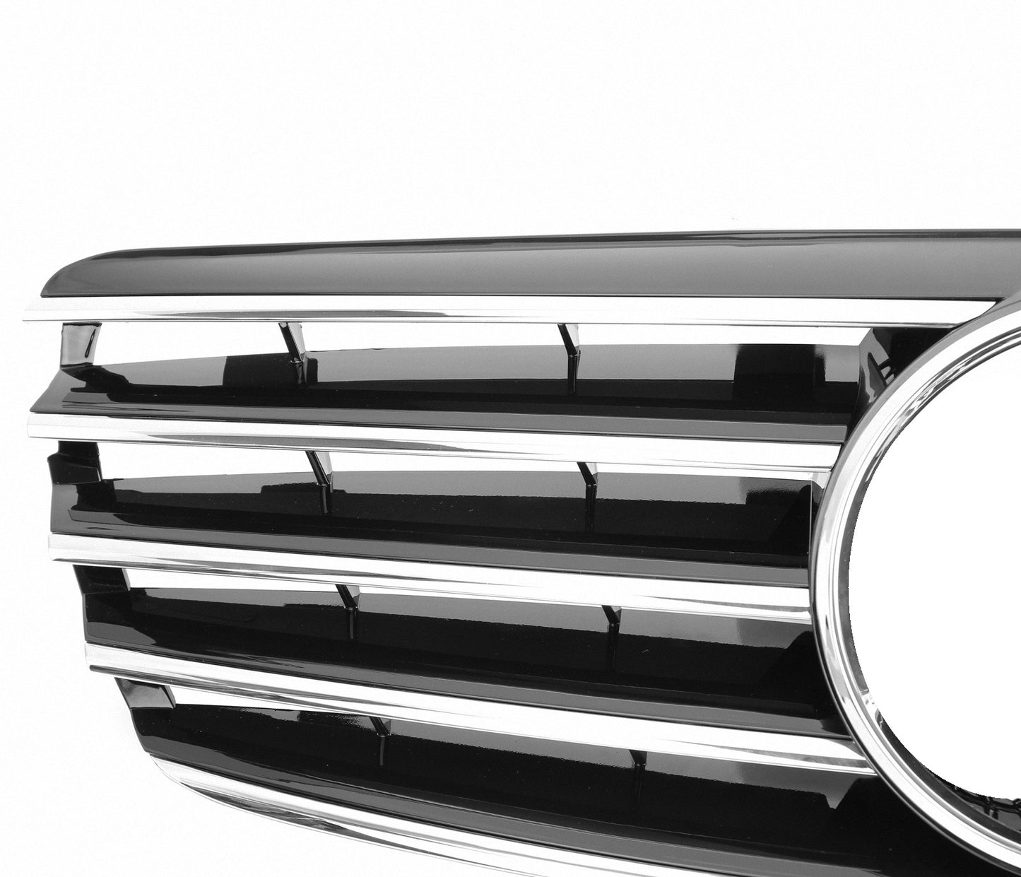 MERCEDES S-CLASS W211 SILVER GRILLE WITH BLACK INTERIOR PROFILES