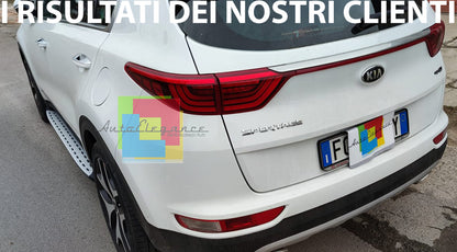 PEDANE LATERALI KIA SPORTAGE 2015+ SOTTO PORTA ACCIAIO INOX E PVC