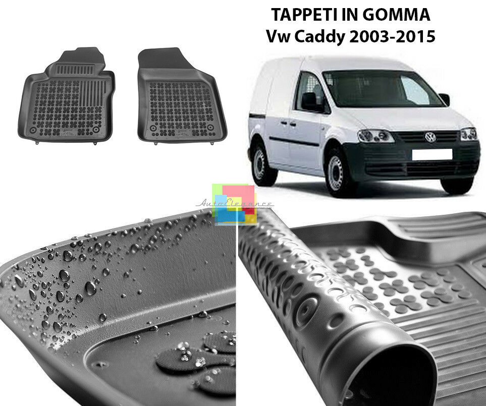 VW CADDY 2003-2015 TAPPETINI AUTO IN GOMMA - TAPPETI TOP QUALITA -1
