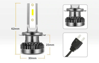 LAMPADA LED H7 6000K CANBUS XENON 9000 LM LUMEN MOTO ANABBAGLIANTI / ABBAGLIANTI