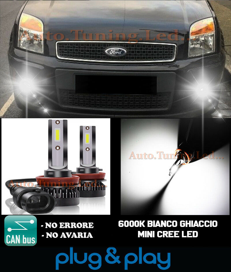 LAMPADE FENDINEBBIA A LED CREE FORD FUSION CAMBUS BIANCO GHIACCIO 8000LM