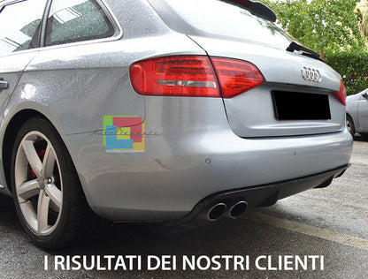 AUDI A4 B8 2007-2012 DIFFUSORE SOTTO PARAURTI POSTERIORE DESIGN RS4 ESTRATTORE AUTOELEGANCERICAMBI