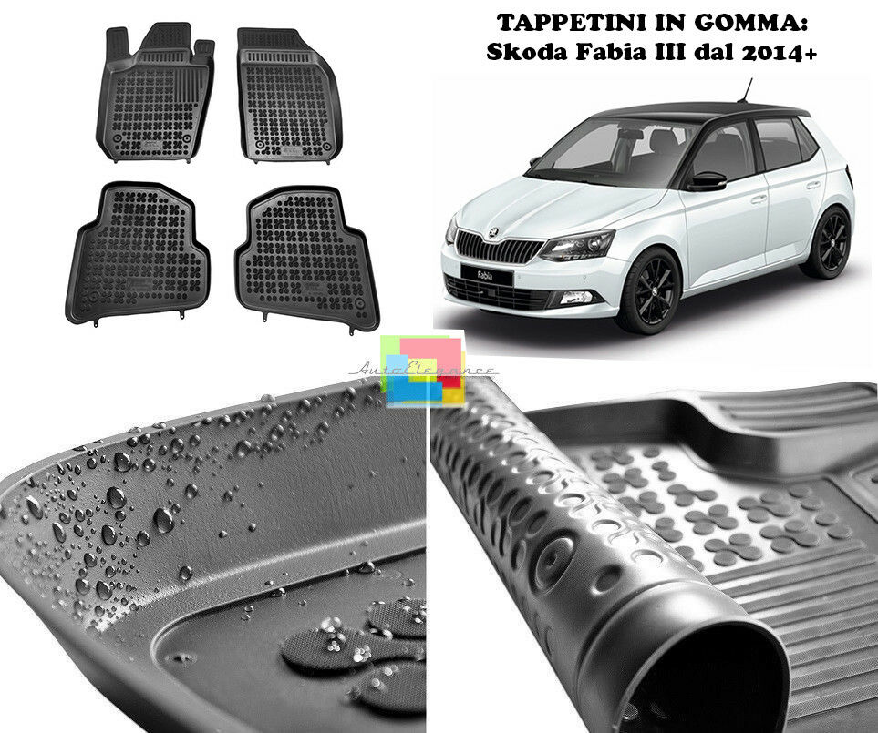 Skoda Fabia III 2014+ TAPPETINI AUTO IN GOMMA - TAPPETI TOP QUALITA -1