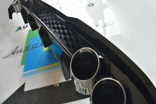 VW GOLF 7.5 2017- REAR DIFFUSER UNDER BUMPER FOUR TIP ABS BLACK