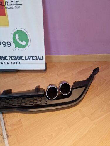 VW POLO AW1 REAR DIFFUSER UNDER BUMPER FOUR TIP ABS BLACK ..-