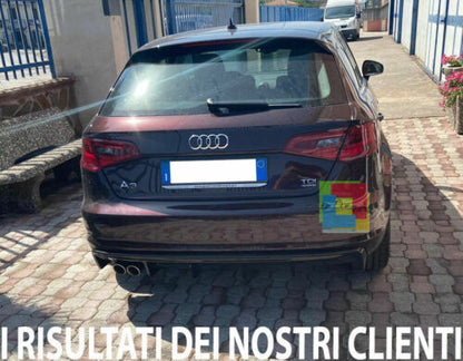 AUDI A3 8V SPORTBACK 2012-2016 SOTTO PARAURTI DIFFUSORE RS3 S3 ABS NERO -B- AUTOELEGANCERICAMBI
