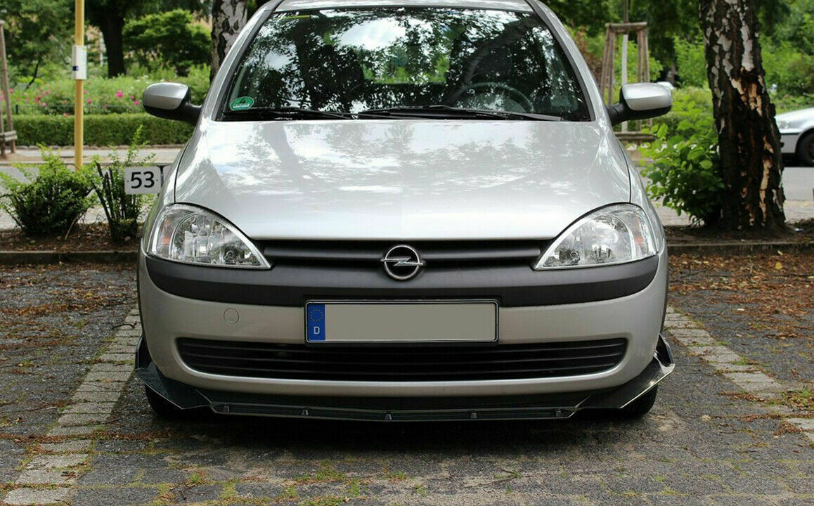 0223 OPEL CORSA C SPLITTER PARAURTI ANTERIORE NERO LUCIDO LOOK RS AUTOELEGANCERICAMBI