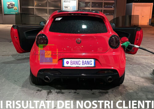 DIFFUSER ALFA ROMEO MITO 2008+ UNDER REAR BUMPER DAM GLOSSY BLACK .-