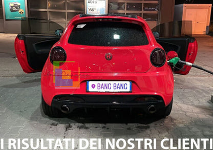 DIFFUSER ALFA ROMEO MITO 2008+ UNDER REAR BUMPER DAM GLOSSY BLACK .-