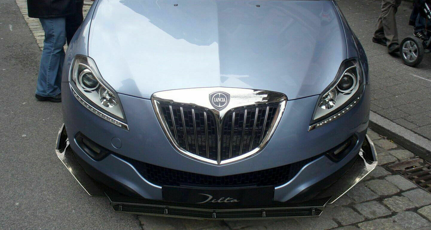 0219 LANCIA DELTA SPLITTER PARAURTI ANTERIORE NERO LUCIDO LOOK RS AUTOELEGANCERICAMBI