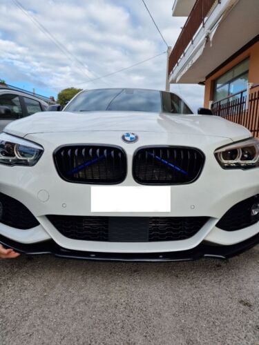 BUMPER SPLITTER FOR BMW 1 SERIES F20 F21 2015-2019 M SPORT GLOSS BLACK 