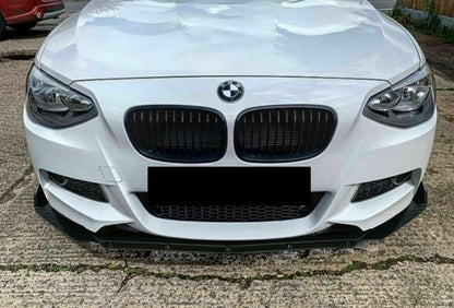 0208 BMW SERIE 1 F20 F21 11-14 SPLITTER PARAURTI ANTERIORE NERO LUCIDO LOOK RS AUTOELEGANCERICAMBI