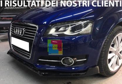 UNDER FRONT BUMPER AUDI A3 8P 08-12 SPOILER ABS SPLITTER BLACK LIP .-