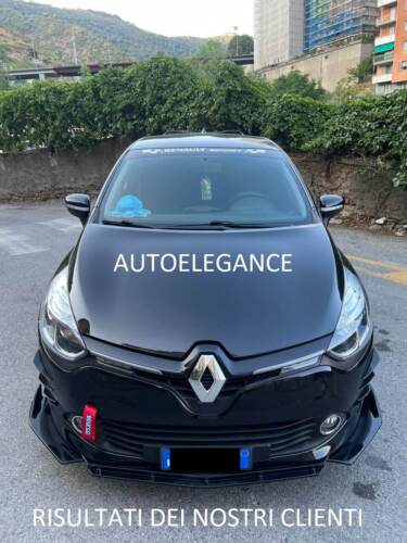 RENAULT CLIO 4 2012-2018 FRONT BUMPER BLADE ABS SPLITTER RS BLACK BLAC