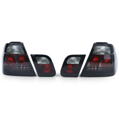 Crystal Black Smoke Clear Glass Rear Lights Fit For BMW E46 Sedan 98-01