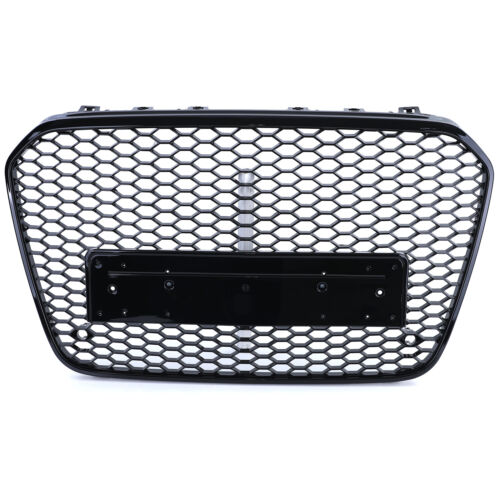 Gloss Black Honeycomb Sport Grille Without Emblem For Audi A6 C7 4G 10-14 