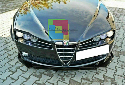 0206 ALFA ROMEO BRERA SPLITTER PARAURTI ANTERIORE NERO LUCIDO LOOK RS AUTOELEGANCERICAMBI