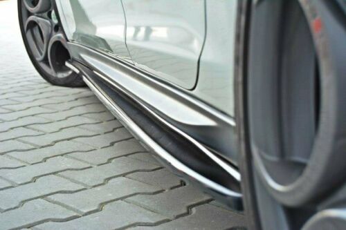 PEUGEOT 208 FLAPS UNDER SKIRTS ABS GLOSSY BLACK SPLITTER
