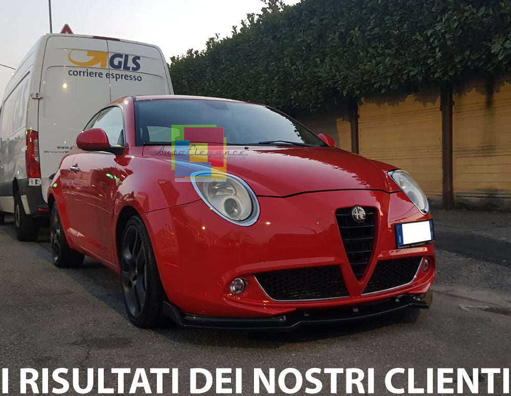 ALFA ROMEO MITO 2008+ SPOILER LAMA SOTTO PARAURTI ANTERIORE ABS NERO SPLITTER AUTOELEGANCERICAMBI