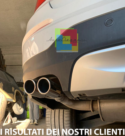 BMW X4 F26 2013-2018 LOOK M TERMINALE DI SCARICO CROMATI LUCIDO INOX AUTOELEGANCERICAMBI