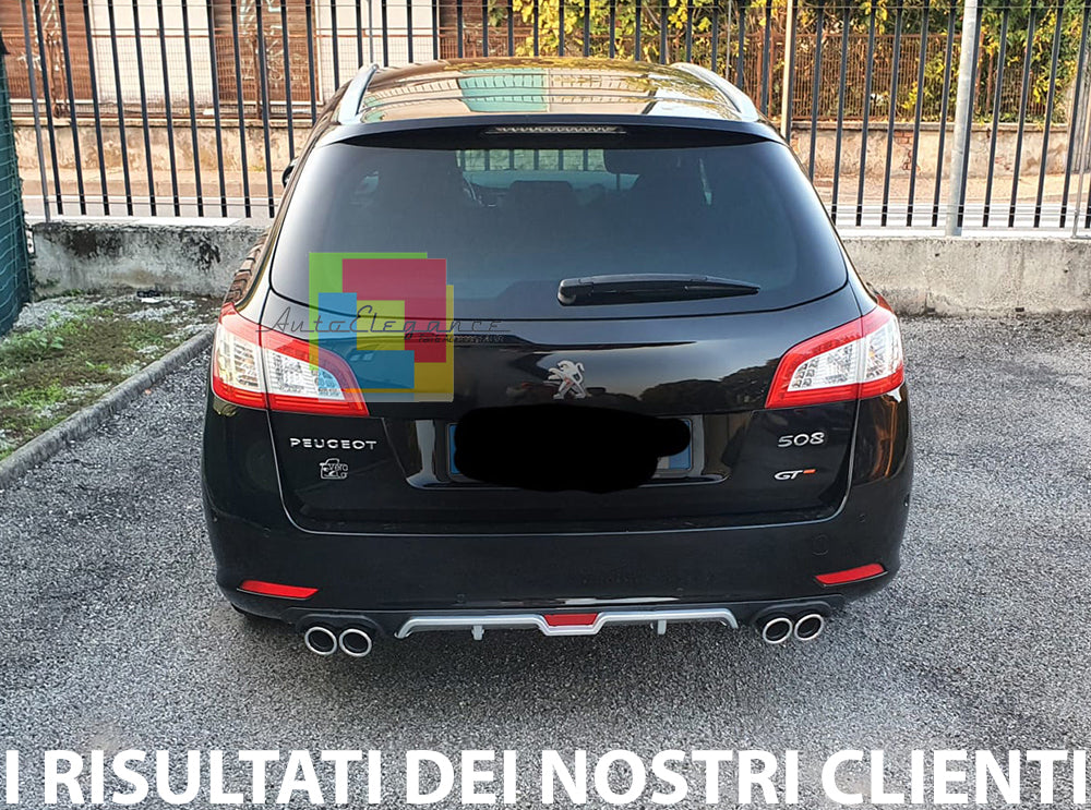 PEUGEOT 508 SW SOTTO PARAURTI POSTERIORE DIFFUSORE QUATTRO TERMINALI