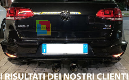 DIFFUSORE SOTTO PARAURTI POSTERIORE VW GOLF 7 2012-2016 ABS NERO LUCIDO R400