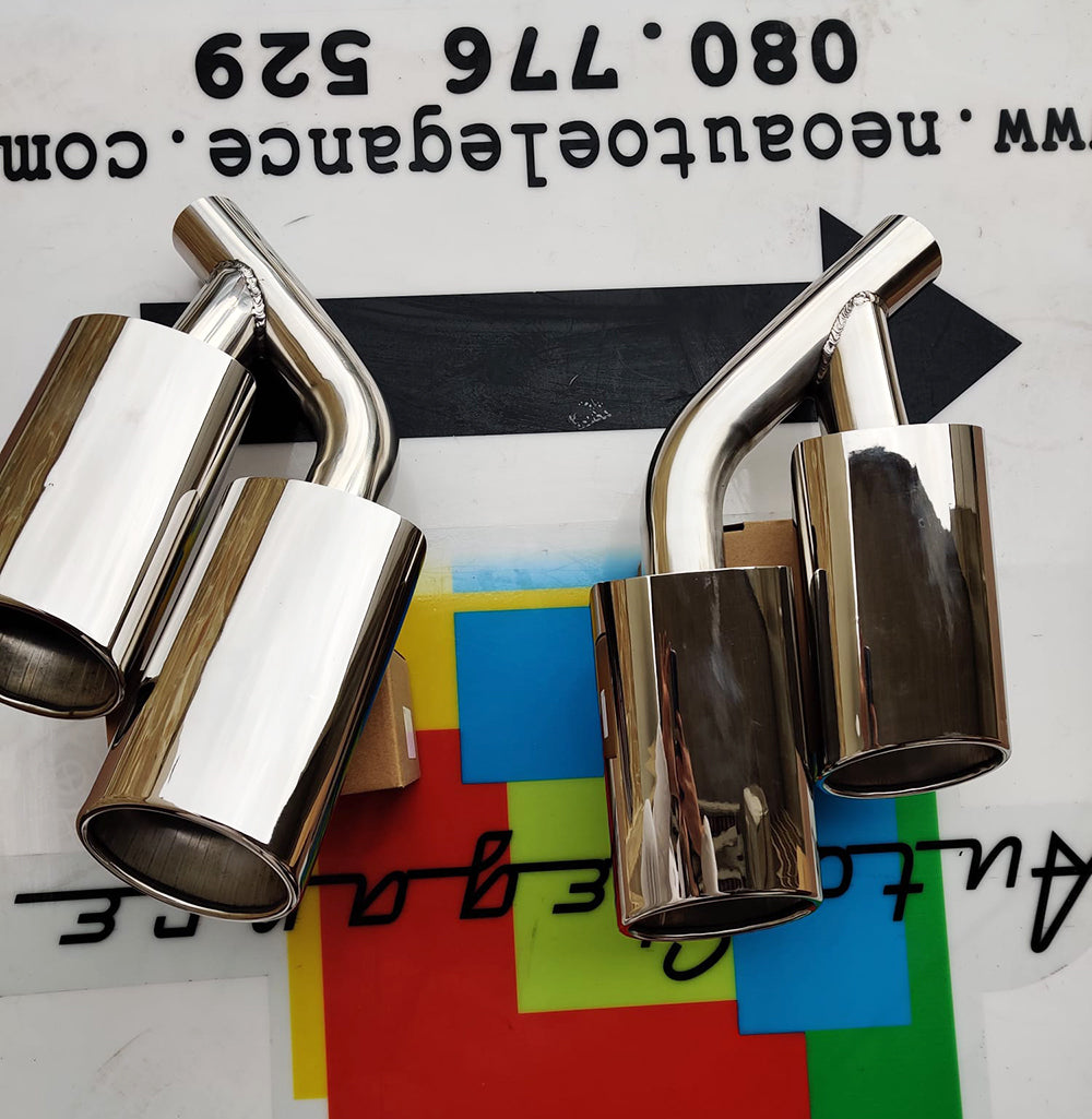 TERMINALI DI SCARICO MERCEDES G W463 1998+ INOX CON LOGO AMG G500 G55 G63 G65