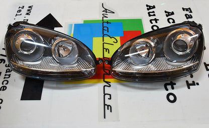 VW GOLF 5 MK5 V 2003-2008 FARI ANTERIORI LOOK GTI FANALI CON POSIZIONE LED .-