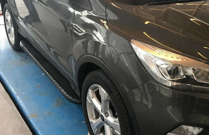 PEDANE LATERALI NERE - KIA SPORTAGE 2004-2009 SOTTO PORTA ANTISCIVOLO