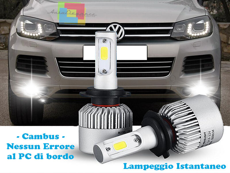 LAMPADE FENDINEBBIA A LED VW TOUAREG 2010+ CAMBUS BIANCO GHIACCIO CREE