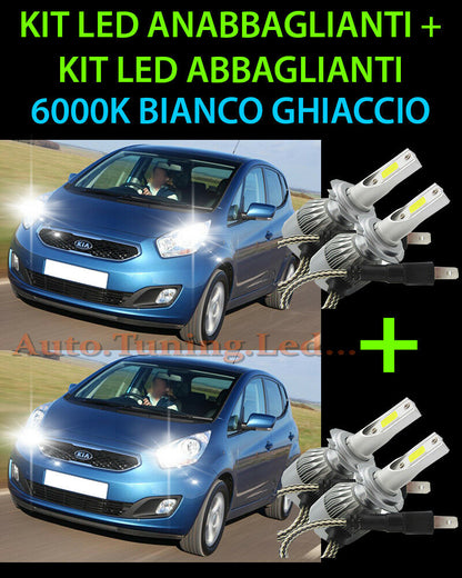 KIT LED LAMPADE ABBAGLIANTI & ANABBAGLIANTI PER KIA VENGA 2010+ -.