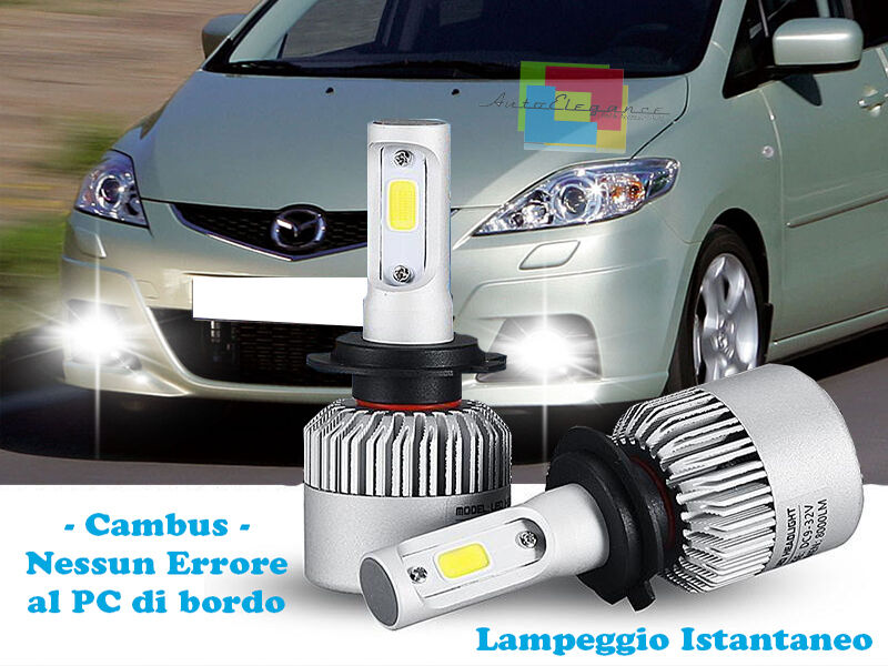 LAMPADE FENDINEBBIA A LED MAZDA 5 2005-2010 CAMBUS BIANCO GHIACCIO CREE