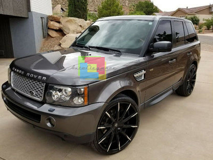 LAND ROVER RANGE ROVER SPORT 05-08 GRIGLIA ANTERIORE + LATERALI NERO / PLATINO
