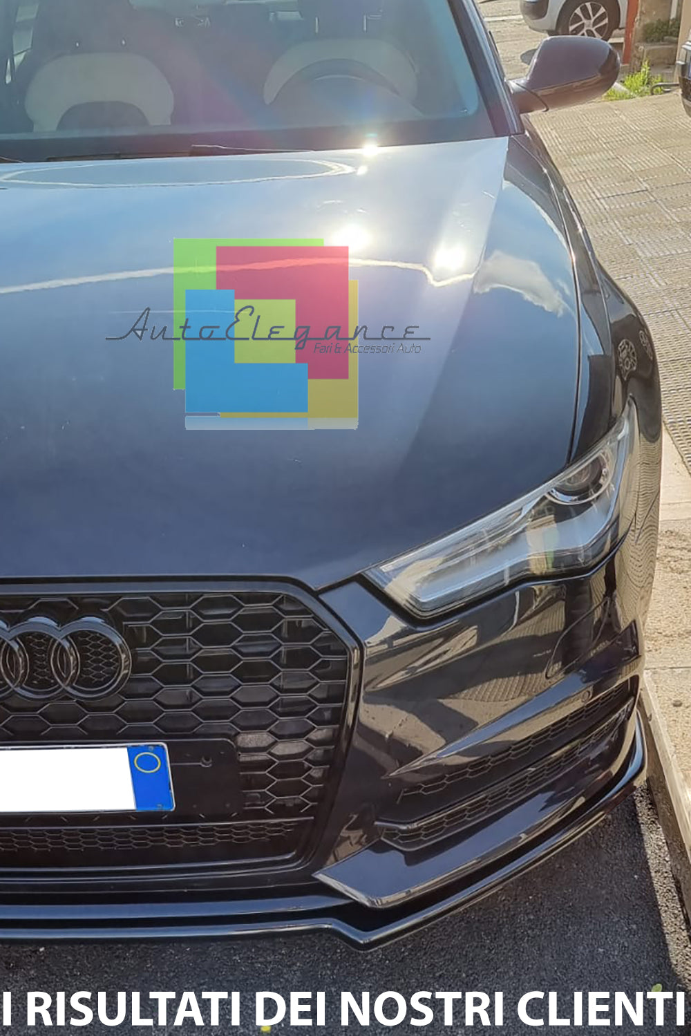 SPLITTER AUDI A6 4G C7 LIP GLOSSY BLACK UNDER FRONT BUMPER ABS LIP