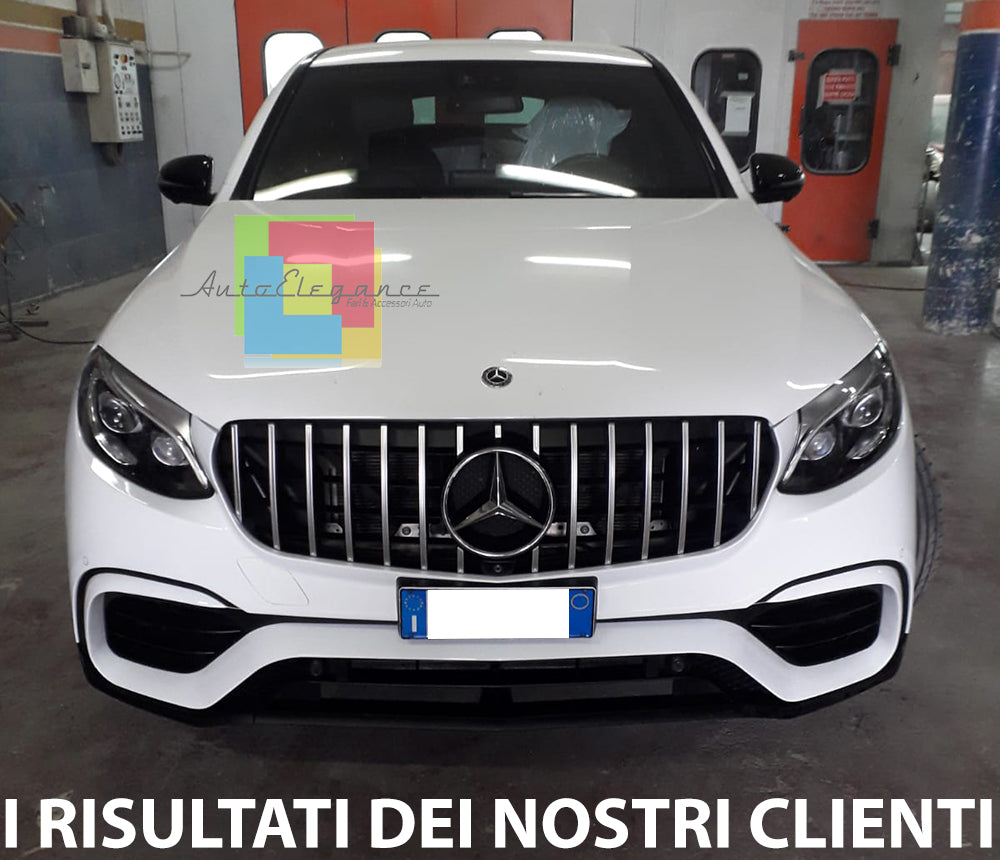 GRIGLIA ANTERIORE MERCEDES GLC C253 X253 15-18 PROFILI CROMATI PANAMERICA