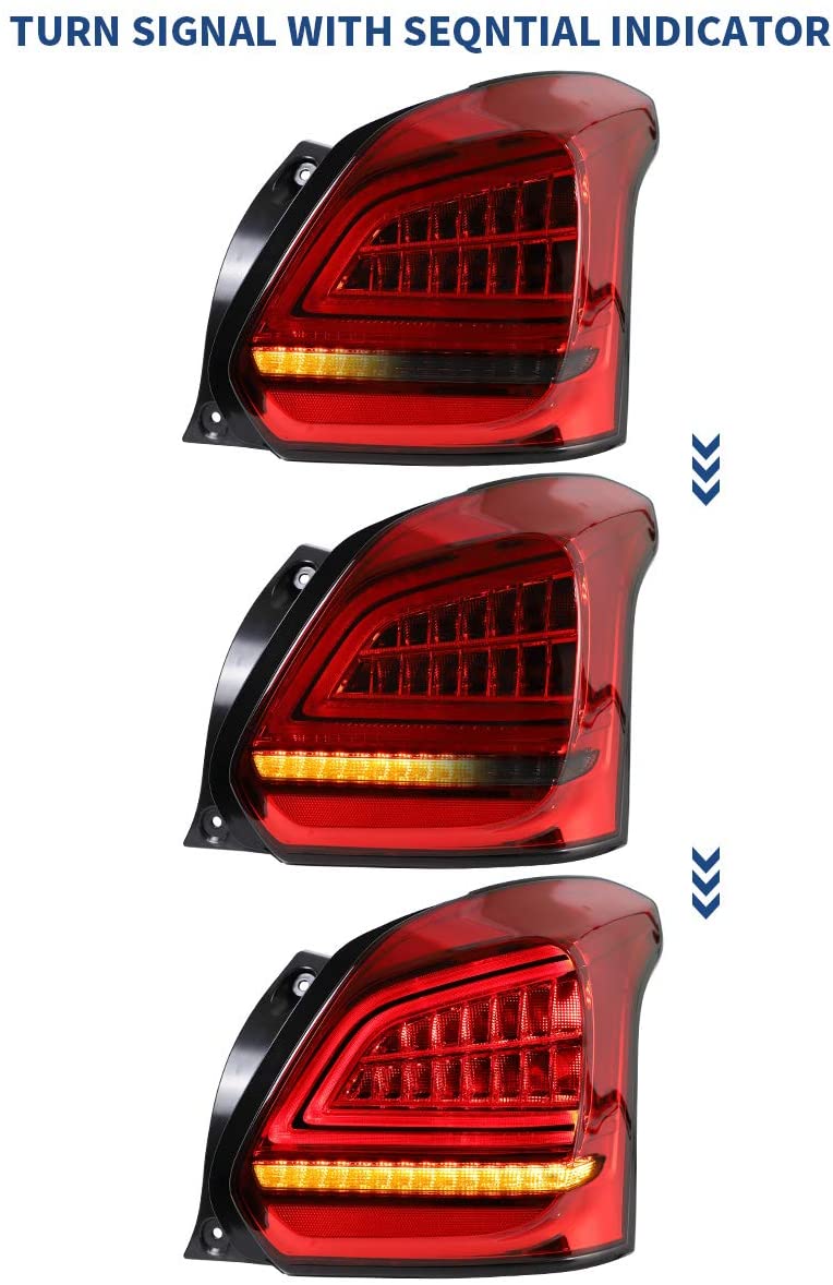 SUZUKI SWIFT V 2018+ FULL LED RED REAR LIGHTS DYNAMIC INDICATORS