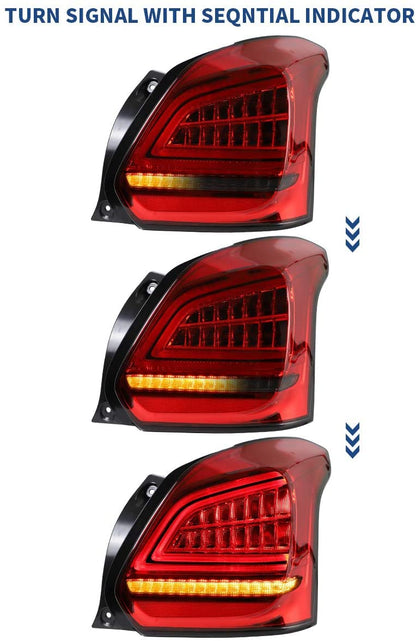 SUZUKI SWIFT V 2018+ FULL LED RED REAR LIGHTS DYNAMIC INDICATORS