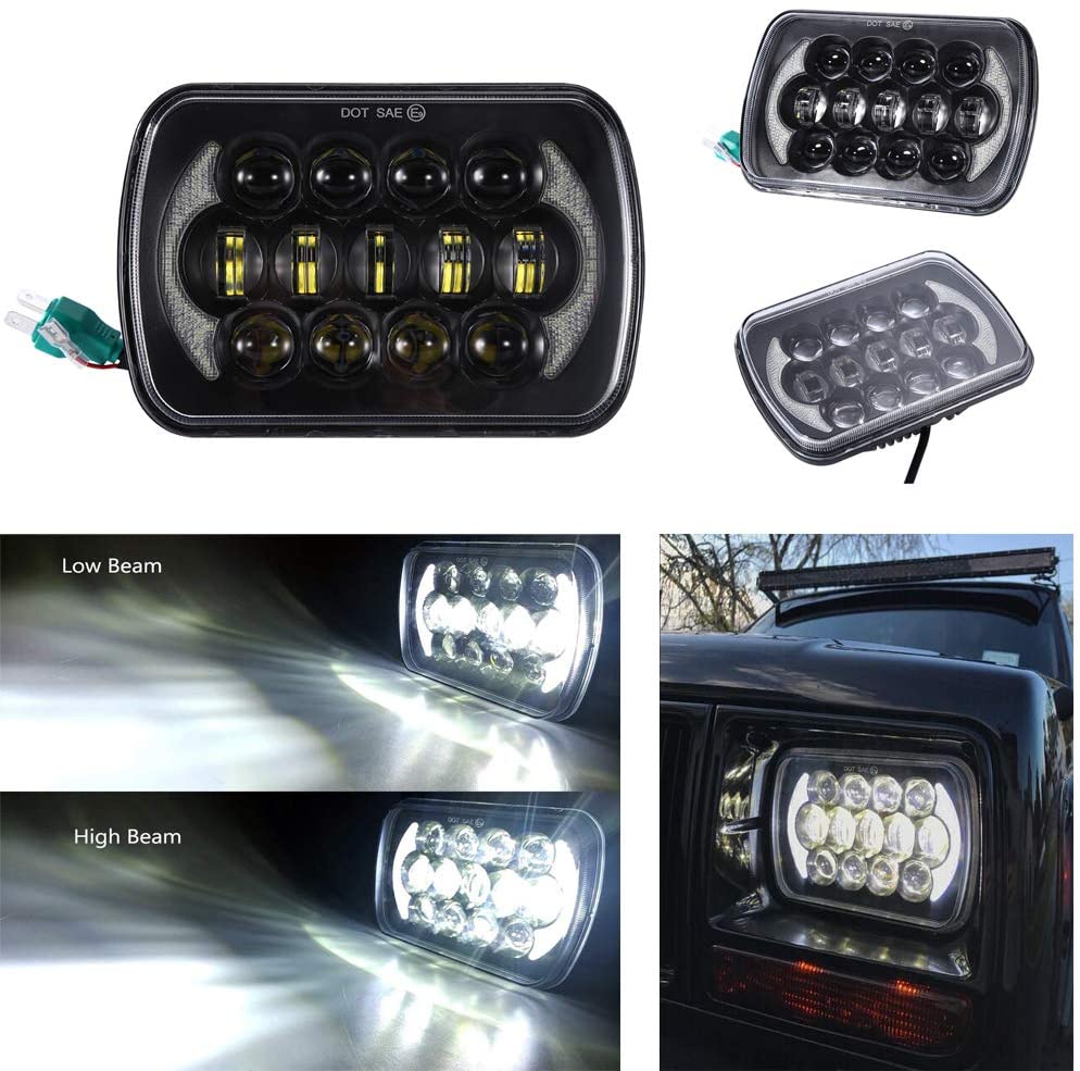 JEEP WRANGLER YJ CHEROKEE XJ NISSAN PATROL Y60 COPPIA FARI FANALI ANTERIORE LED