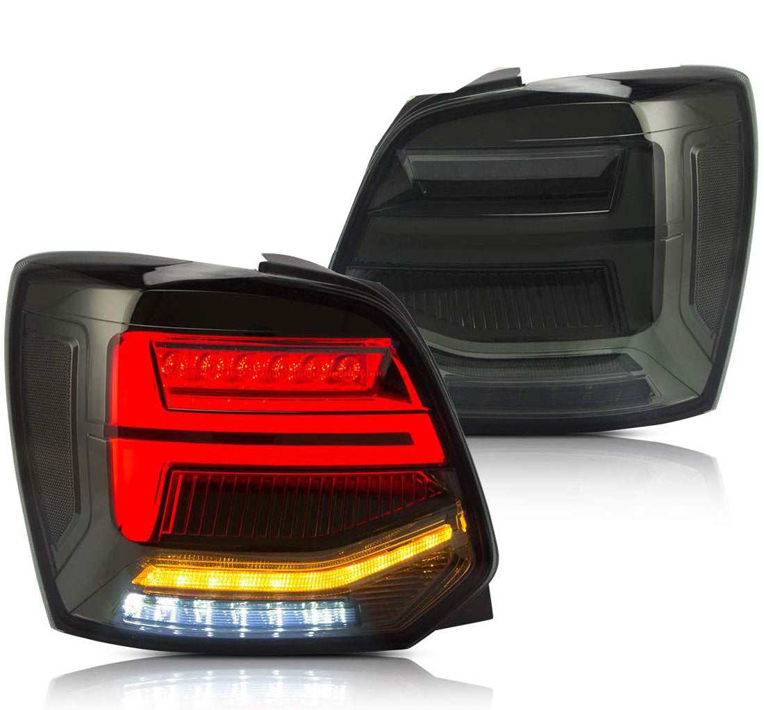 VW POLO 6R 2009-2017 REAR LIGHTS DYNAMIC INDICATOR LED FULL LED HEADLIGHTS BLACK