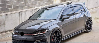 FLAPS SOTTO MINIGONNE LATERALI VW GOLF 7 VII ABS NERO LUCIDO CON BAFFO 0140