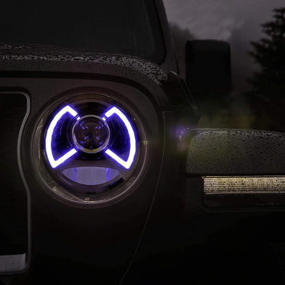 JEEP WRANGLER JL 2018+ COPPIA FARI ANTERIORI LENTICOLARI FULL LED