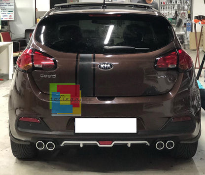 SOTTO PARAURTI QUATTRO TERMINALI KIA CEE'D 2012-2018 DIFFUSORE ABS
