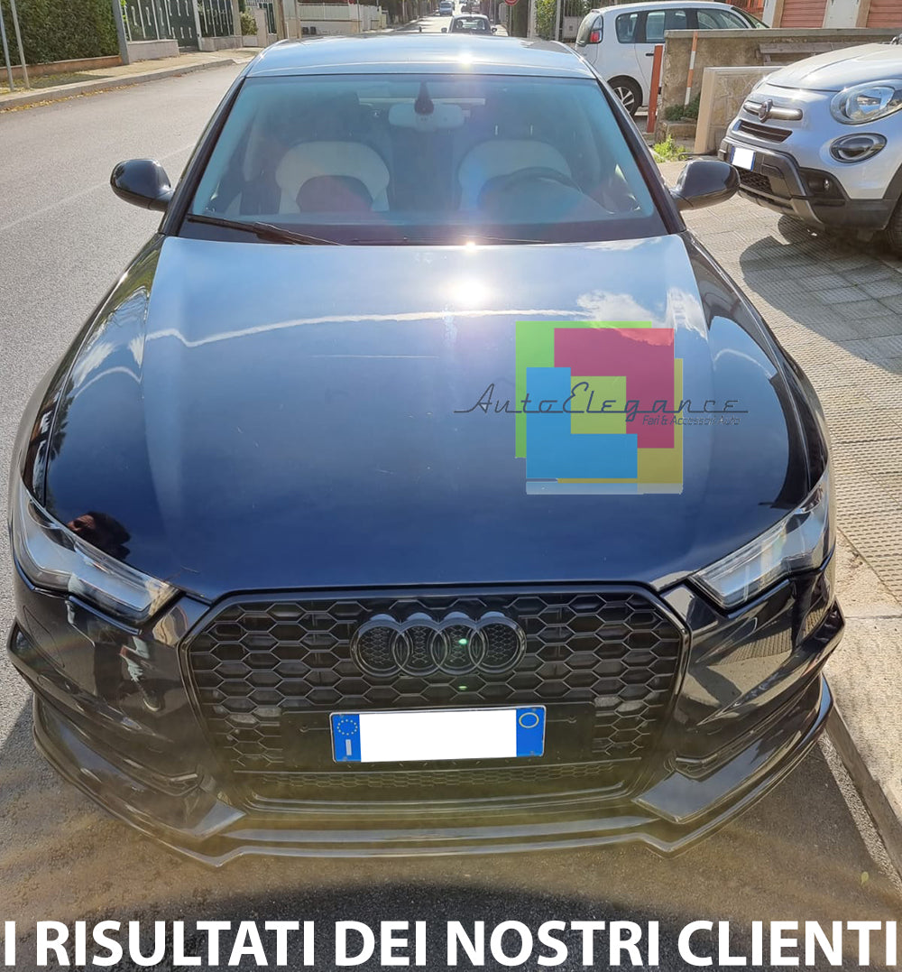 SPLITTER AUDI A6 4G C7 LIP GLOSSY BLACK UNDER FRONT BUMPER ABS LIP