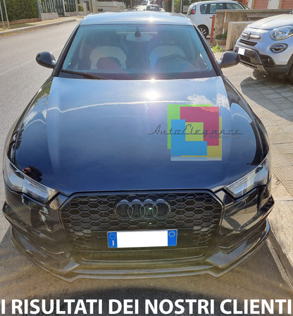 SPLITTER AUDI A6 4G C7 LIP GLOSSY BLACK UNDER FRONT BUMPER ABS LIP