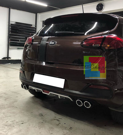 SOTTO PARAURTI QUATTRO TERMINALI KIA CEE'D 2012-2018 DIFFUSORE ABS