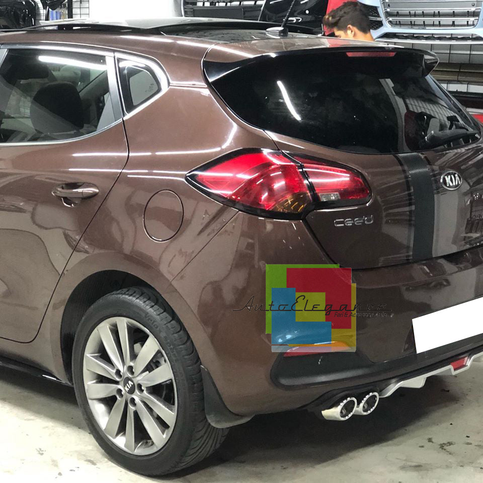 SOTTO PARAURTI QUATTRO TERMINALI KIA CEE'D 2012-2018 DIFFUSORE ABS